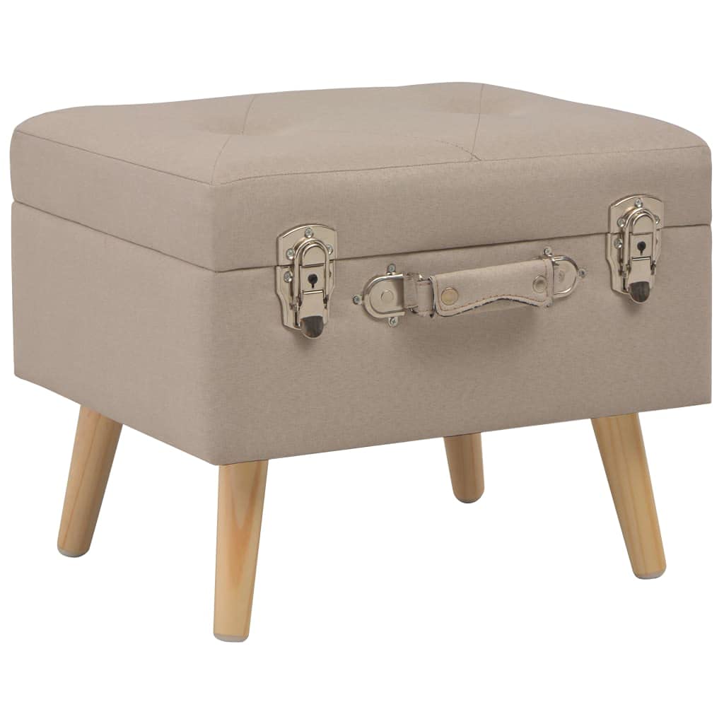 Tabourets beige avec rangement pour éliminer le désordre dans le salon et l'entrée
