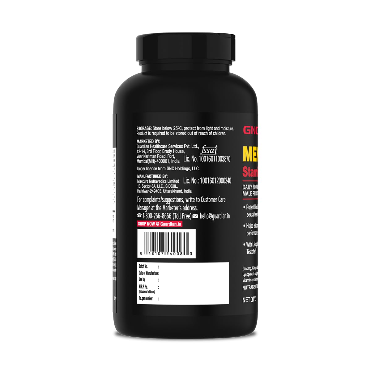 GNC Staminol Max for Men | 60 Veg Tablets | Blend of 8 Superherb | Increases Blood Flow | Maximizes Strength & Stamina | Supports Men's Health — Amazon image 8