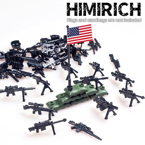 Image of Weapon Pack Military Accessories Kits Toys, 90+ Pieces Army Battle Gun Toys, Parts Compatible with Mini Figure Brick, Suitable for Ages 6+