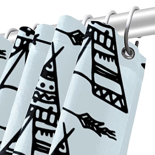 Rideaux de douche Tipi bleu pour transformer votre espace bain - 6