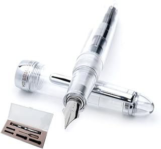 MONTEVERDE MONZA FOUNTAIN PEN (WITH INK VIALS), CRYSTAL CLEAR; FLEX NIB