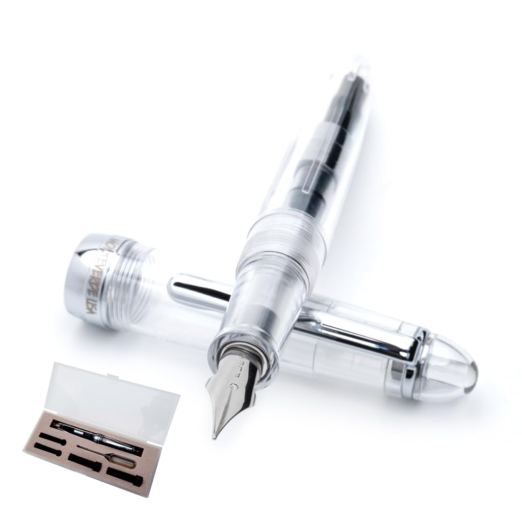 MonteverdeMONZA FOUNTAIN PEN (WITH INK VIALS), CRYSTAL CLEAR; FLEX NIB