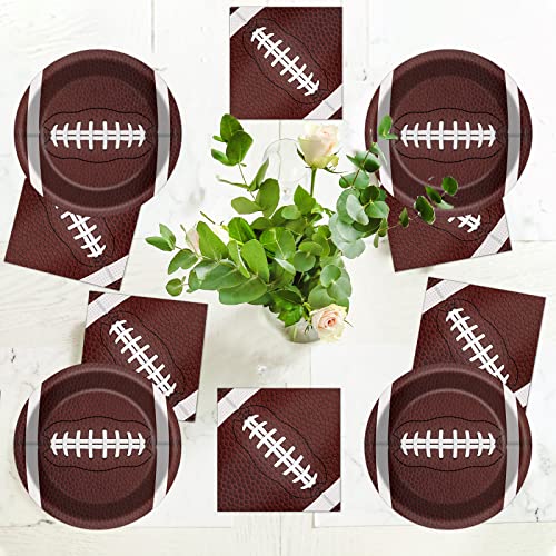 Image of gisgfim 50 Pcs Football Party Napkins Football Birthday Disposable Paper Napkins Rugby Game Luncheon Napkin Supplies Decorations Favors for Sport Theme Party