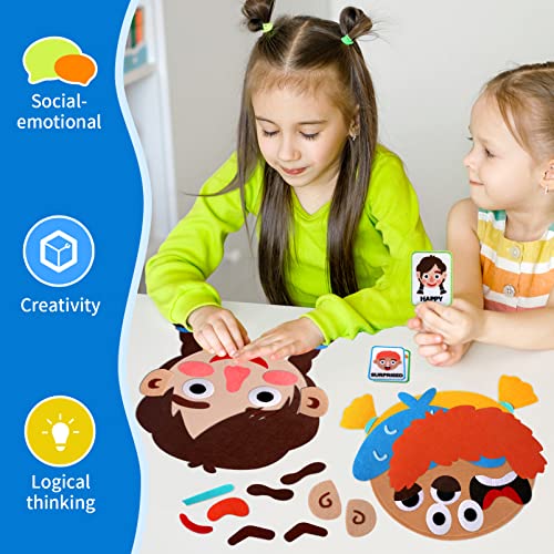 Craftstory CS SM001 86 Pcs Social Emotional Learning Activities Sensory Toys For Kids- Montessori Toys With 2 Face Boards 9 Emotion Cards, Autism Learning Materials For Kids Speech Therapy Materials thumb #3