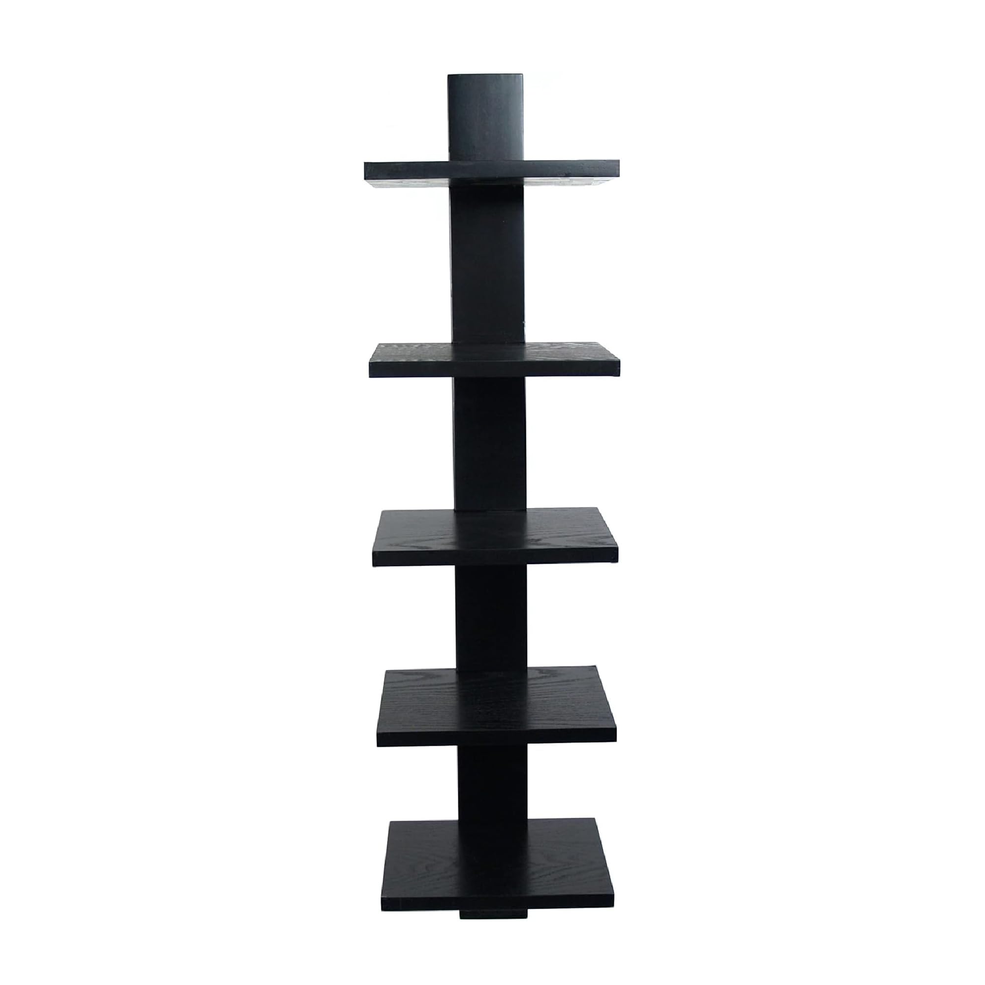 Proman Products WM16565 Bookshelf, Wall Mounted Shelves, Spine Book Tower (Black), 9.5" W x 8.75" D x 37.75" H