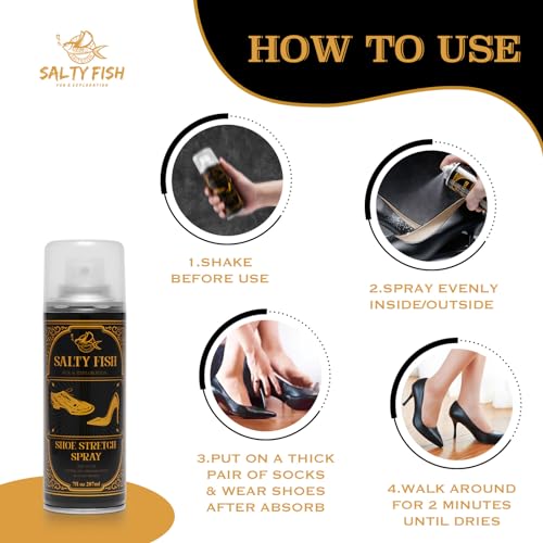 Salty Fish Shoe Stretch Spray, Shoe Stretcher Spray Foam 7 Fl Oz For Women And Men thumb #4