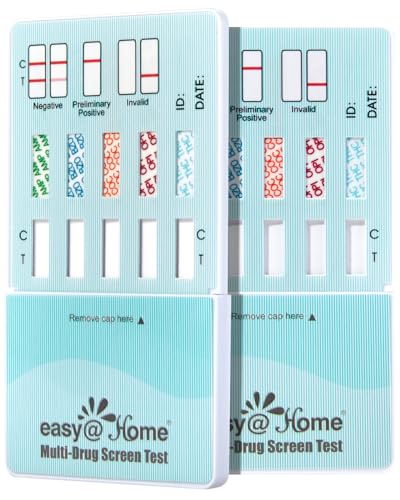 Easy@Home 5 Panel Drug Test Kit - 3 Pack Urine Drug Tests Testing Marijuana (THC) AMP BZO COC OPI 2000 at Home All Drugs Screening Test Kit #EDOAP-754