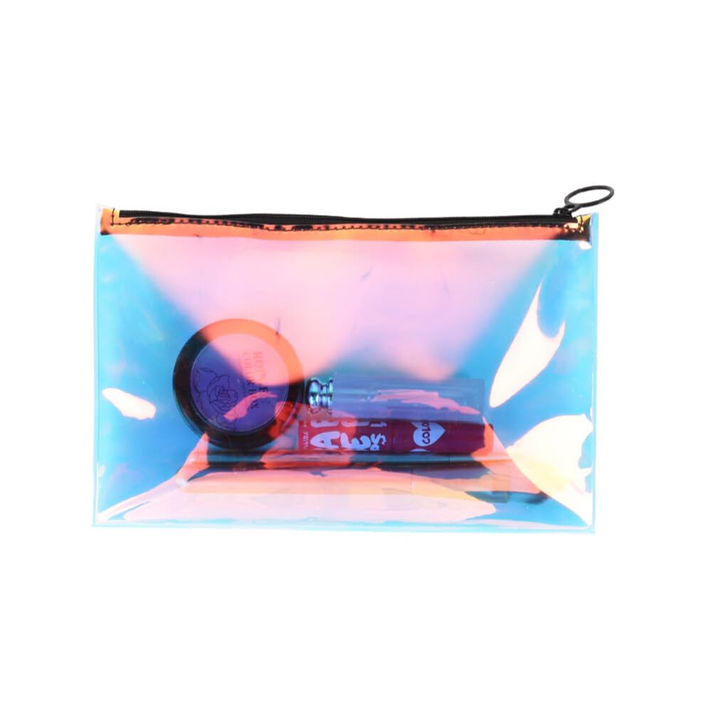 Boao Kosmetiktasche Transparent & Holografisch - 2er-Set Reißverschlussbeutel Für Reise, Make-up, Windeln