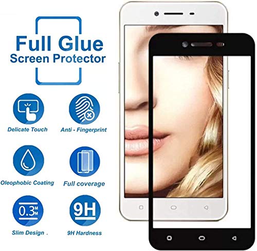 Image of Screen Protector for Oppo A57 (Black) Tempered Glass Edge-to-Edge 6D Screen Guard With Installation Kit