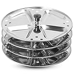 KSJONE Stainless Steel Idli Stand | 4-Plates Idli | Idli Preparation | Supreme Quality Food Grade Idli Stand | South Indian Idli Maker Makes | 16 Idlis (Triangle)