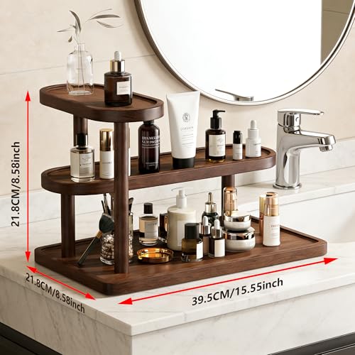 WINRIOO Wooden Bathroom Counter Organizer,Vanity Makeup Organizer and Storage for Skincare,Perfume Lipsticks,Nail Polishes,Ideal Storage Solution for Spices,Handmade Toys,Office Supplies