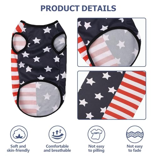 Camiseta para perro con bandera americana, talla M miniatura 2
