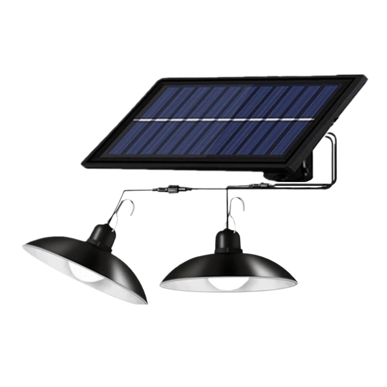nmbhus Solar Security Lights Single Dual Heads Solar Pendant Lights Remote Control Indoor Outdoor Shed Lamp Led Hanging for Storage Room Yard Porch Garden (Color : 2 Heads)