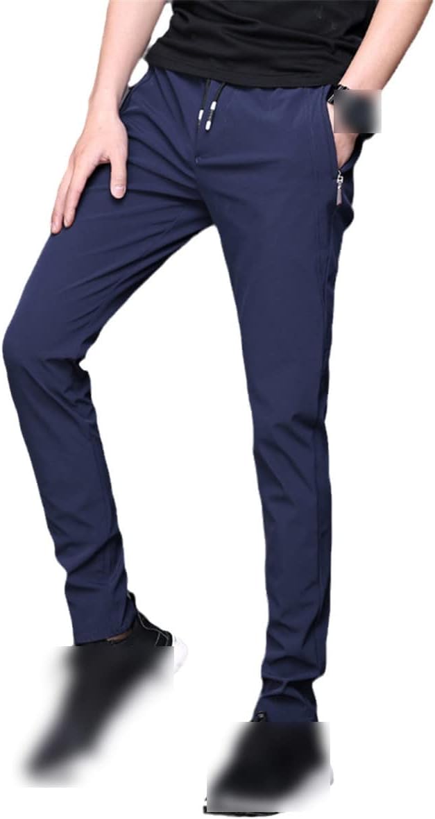 Roquorl Golf Trousers Quick-Drying Ultra-Thin Ice Silk Stretch Slim Pants Men's Soft Casual Sports Pants