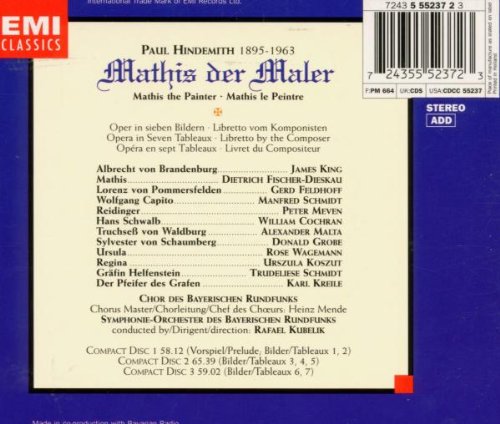 Hindemith: Mathis der Maler (Gesamtaufnahme) (deutsch) (Aufnahme München 1977)