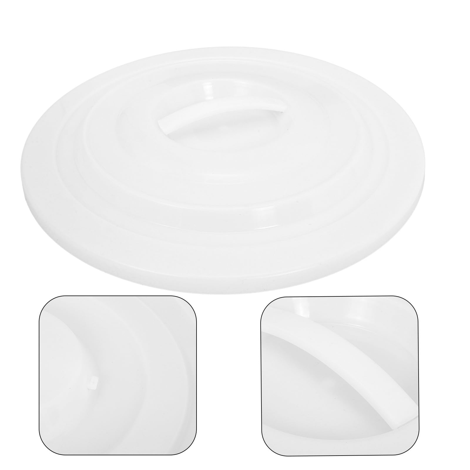 Coperchio Pulizia e Cm della da per Bidone in 40 Spazzatura Abs Installazione Bianco, Facile Contenitori Giardino e Uso Domestico