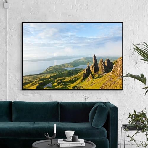 Image de paysage d'eau pour illuminer un mur de salon sombre