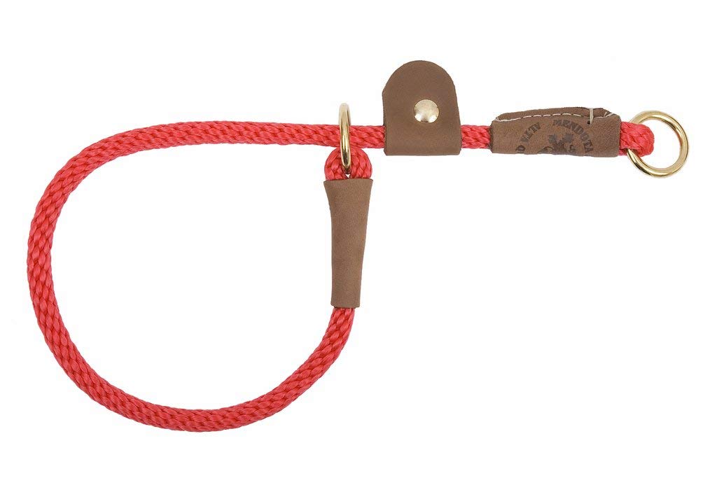 Mendota Pet Pro Trainer Slip Collar - Made in The USA - Red, 18 inch