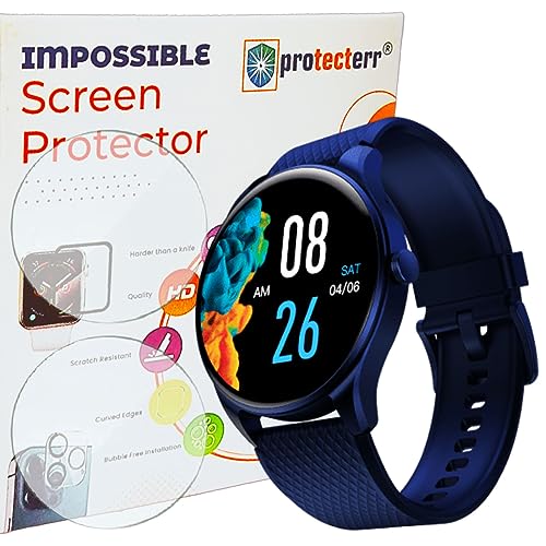 Image of Screen Protector Guard for NoiseFit Fuse Plus 1.43 inch inch Smartwatch (2 Pack), UltraThin, Flexible, 9H Hardness, Unbreakable, Scratch Proof, NOT TEMPERED GLASS - Perfect Fit