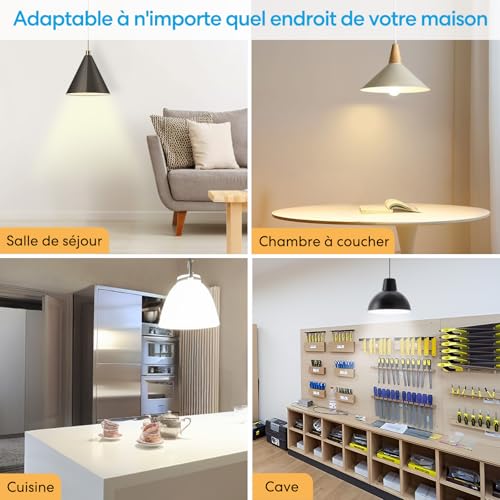 LoraTap Kit Interrupteur Sans Fil, 1 Télécommande + 2 Récepteurs, Portée 200M, Récepteur 2500W, Emetteur Radio 868Mhz, 10 ans Autonomie, Va et Vient, Commande à Distance Mural ON/OFF Pour Eclairage – vue 7