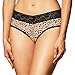 Amazon Brand - Mae Women's Lace Cheeky Hipster Panty, 3 pack, Black/Nude/Leopard, Medium