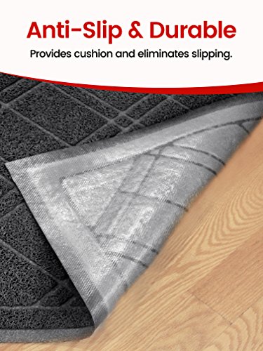 SlipToGrip Universal Door Mat – Plaid Design Size 35” x 23” – Anti Slip, Durable & Washable – Duraloop Mesh Entrance Outdoor & Indoor Welcome Mat – Dirt and Dust Absorber