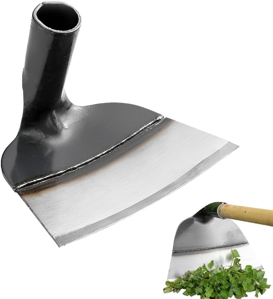 2026 New Garden Hoe for Weeding,Heavy-Duty Steel Farm Gardening Weeding Hoe Head, Hoe Heads Replacement, Digging Hoe for Weeding Soil Loosening, Hula Hoe Garden Tool (31.5CM) (18.5CM)