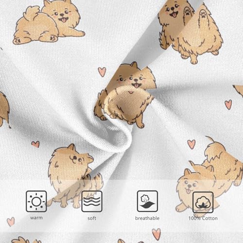 Cotton Little Boys Briefs Soft Brown Pomeranian Dog Toddler Underwear3