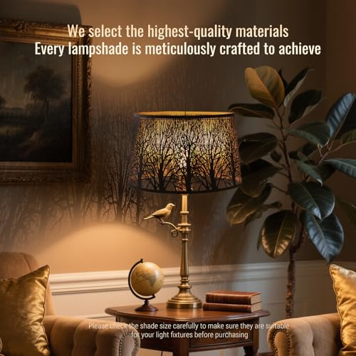 14×8.5" top x 16×10.5" bottom x 9.5" high Oval Metal Etched Lampshades. - image 7