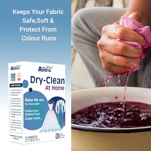 Image of Astro Plus+ Dry Clean At-Home Liquid Detergent Cleaning Sheets | Ultimate Protection For Silk Saree and Chiffon, Cotton, Georgette, Linen, Woolen | Pack of 3 Sheet | Gentle Wash For Delicate Fabrics