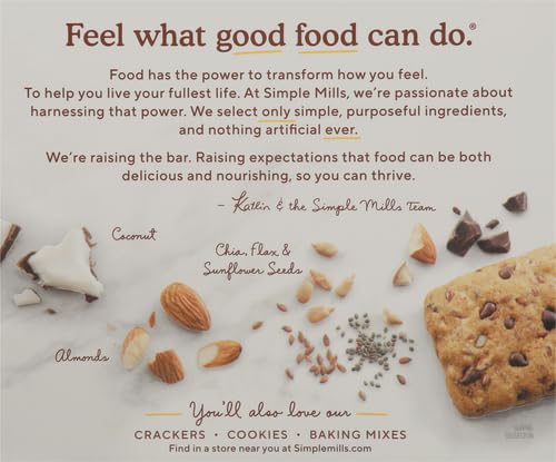 Image of Simple Mills Soft Baked Dark Chocolate Almond Flour Bars,5 ct,1.19 oz each,(Pack of 2)