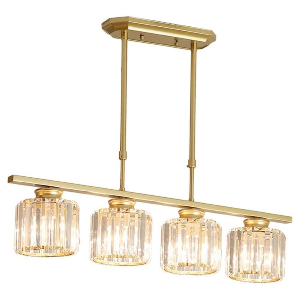 JUSKAQZYI Pendant Lights Kitchen Island 4-Light Gold Dining Room Light Fixture Gold Island Lights for Kitchen Dining Room Ceiling Lights