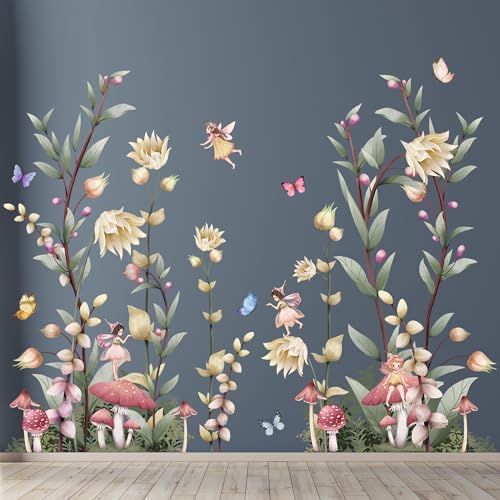 3 láminas 30x90 cm adhesivas de plantas acuarela miniatura 7