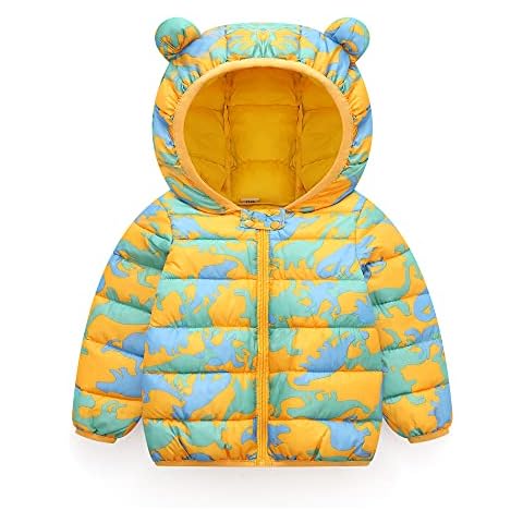 Vimukun Baby Winter Outfit, Hooded Jacket Lightweight Coat Warm Waterproof Outwear 12-18 Months, Orange Cover