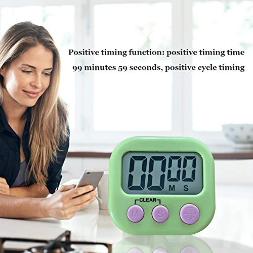 Image of Digital Kitchen Timer With Big Large Digits, Loud Alarm, Magnetic Back Stand, LCD Display, Retractable Stand - Timing Alarm Clock for Cooking (1)