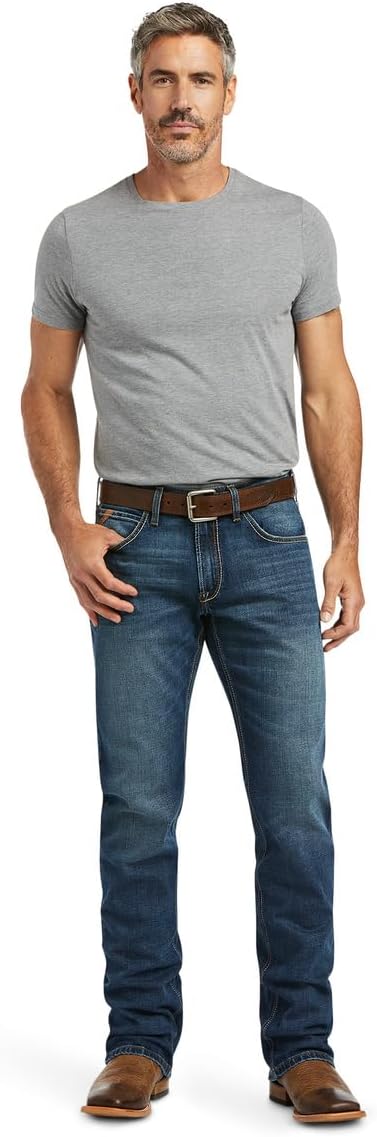 ARIAT Men's M5 Straight Stretch Madera Stackable Straight Leg Jean, Heath - Image 6