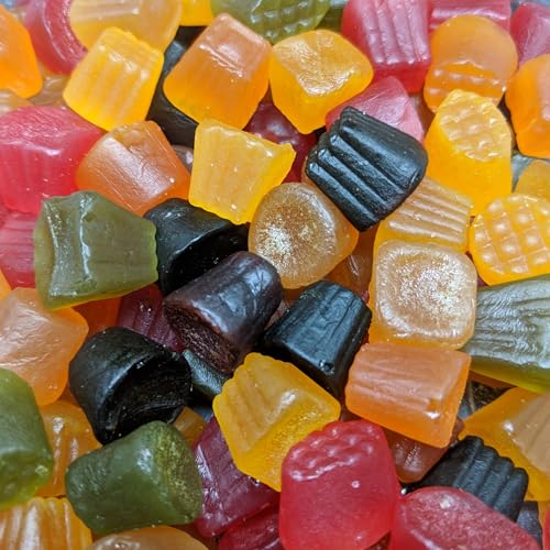 Lions Midget Gems 1kg Traditional Hard Gummy Sweets Classic British Candy Bulk Share Bag Vegan-Friendly Retro Pick and Mix Fruit Flavour Jelly Sweets