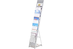 Elegant PATIKIL Floor Magazine Rack Stand With 10 Layers