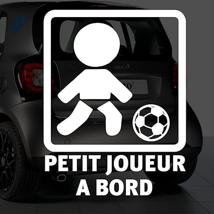 Sticker Bebe A Bord Foot Pour Voiture Petit Joueur A Bord Cm Blanc Anakiss Amazon Fr Bebe Et Puericulture