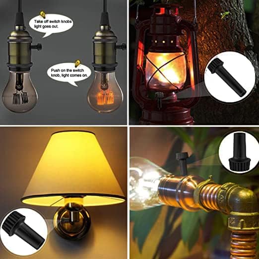 Miniatura 7 de 4 paquetes de reemplazo estándar de interruptor de lámpara, soporte de lámpara de encendidoapagado de perillas de interruptor de repuesto (4