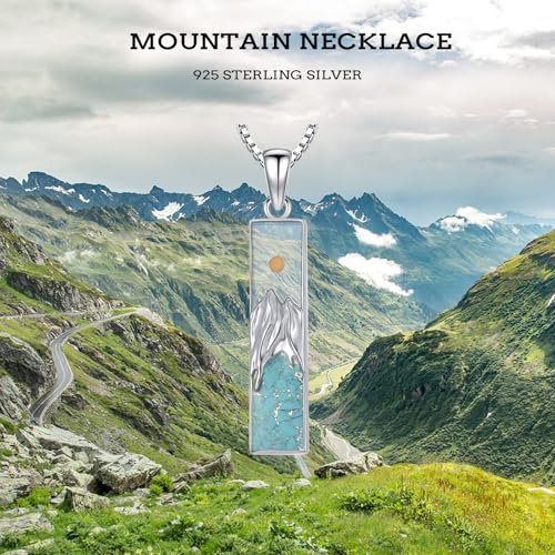 Mustard Seed Necklace for Women 925 Sterling Silver Mountain Necklace Faith Pendant Religious Christian Mustard Seed Jewelry Christmas Gifts for Women2