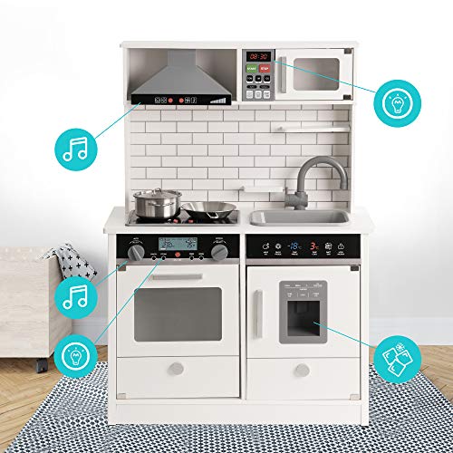 wuuhoo® Premium Spielküche Gordon mit Licht und Sound aus Holz - große Holzküche inkl. Herd, Backofen und Spüle… – Bild 2