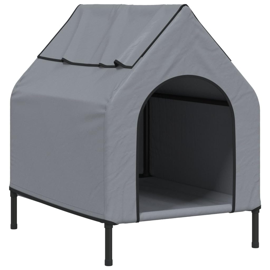 vidaXL Cuccia per Cani Grigio Chiaro in Tessuto Oxford e Acciaio