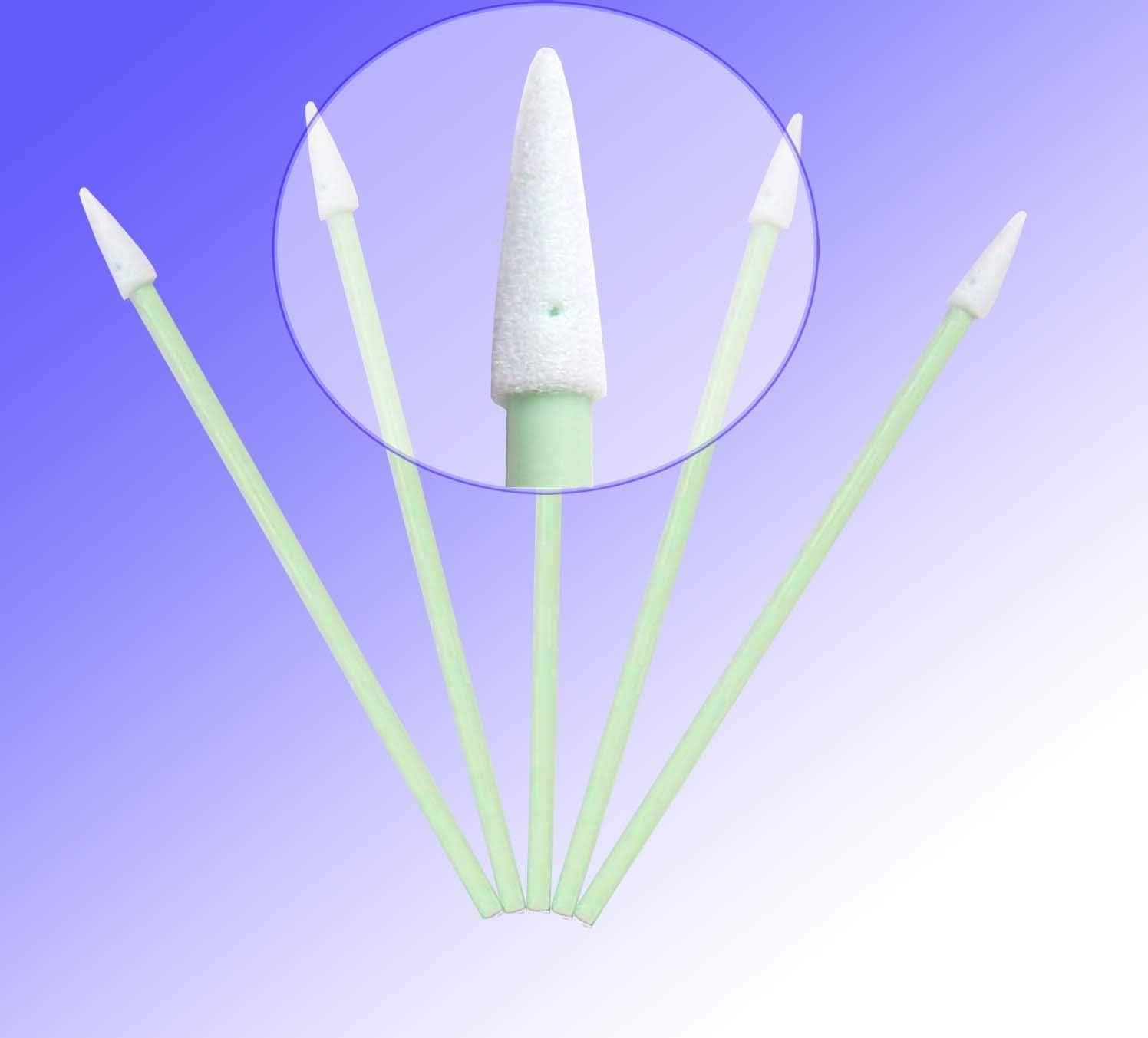 3.0" PCB Board Cleaning Swabs, Cleanroom Lint Free Pointed Foam Tip Swab for Camera, Optical Lens, Electronics, Detailing, Small Hole and Hard-to-Reach Area CK-FS750 (100)