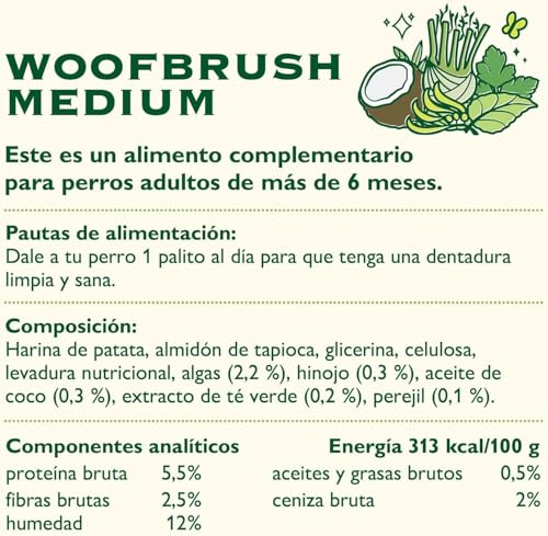 Lily's Kitchen Woofbrush Natürliche Leckerlis für ausgewachsene Hunde Zahnpflege-Kausnack - Mittlerer Hund (1 Packung mit 7 Kausnacks - 28g)