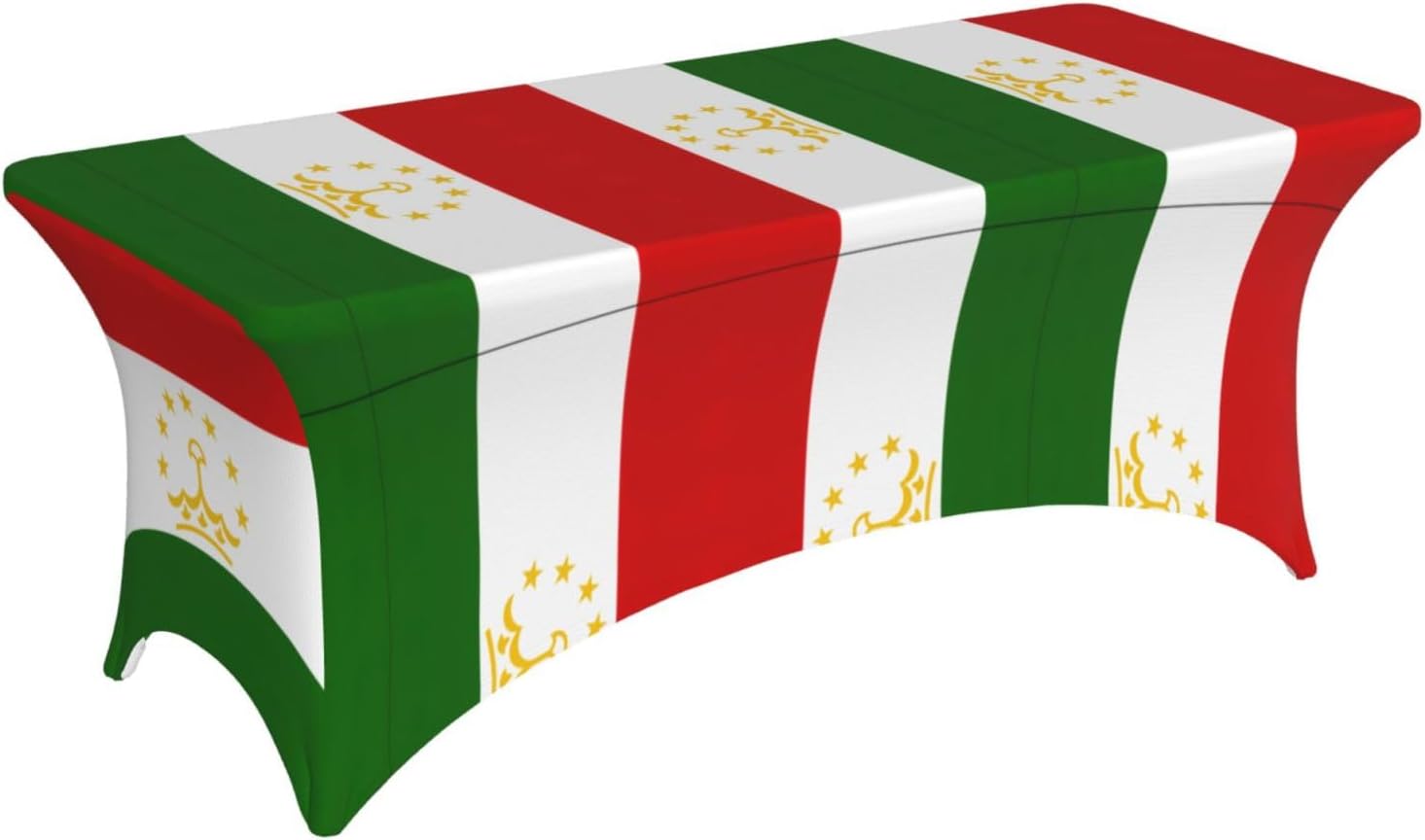 Flag of Tajikistan Print Table Cover Rectangular Tablecloth for 6-Foot Tables for Wedding Banquets Outdoor