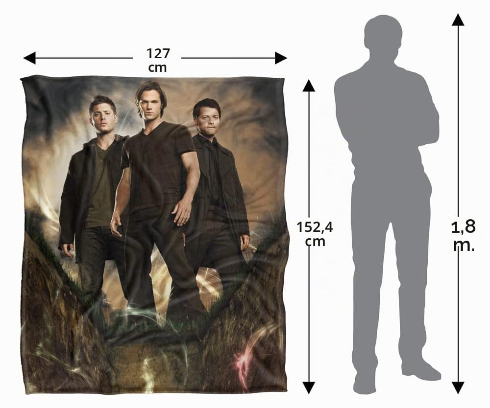 Supernatural Six Feet Under Manta súper Suave con Tacto Sedoso – 152 x 127 cm