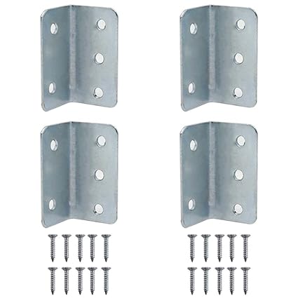Volo L Angle Bracket for Reinforcing Chairs/Tables - Shelf Bracket 25mmx25mm Zinc Plated, L Shape Bracket for Solid Shelf Support, Joint Right Corner Brace (1 x 1 Inch) (25mm (1