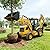 Mini Front End Loader Backhoe with Hydraulic System and Rear Excavator, Compact Wheel Digger for Landscaping, Farm Use and Utility Work