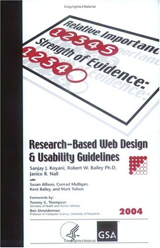 Research-Based Web Design & Usability Guidelines 0974996904 Book Cover